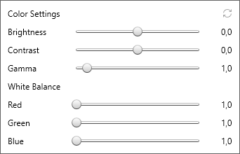 “Color Settings” drop-down menu